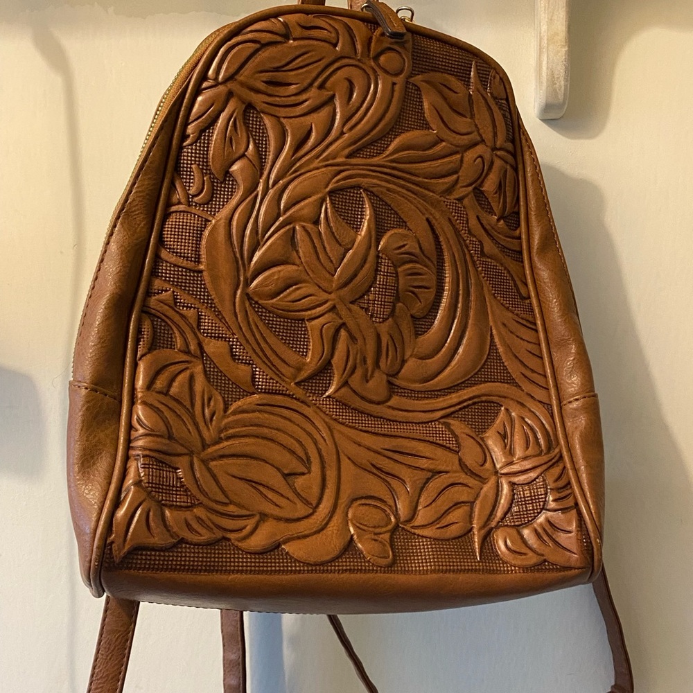 Brown Leather Backpack